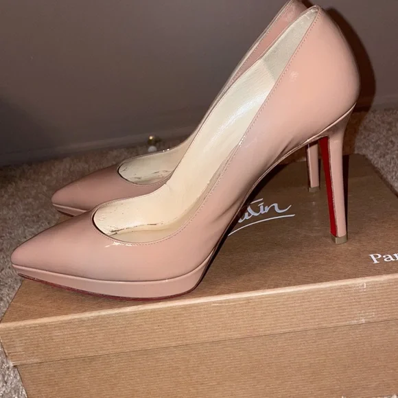 Christian Louboutin Pigalle Plato 100 mm Nude 39.5 - Picture 4 of 9